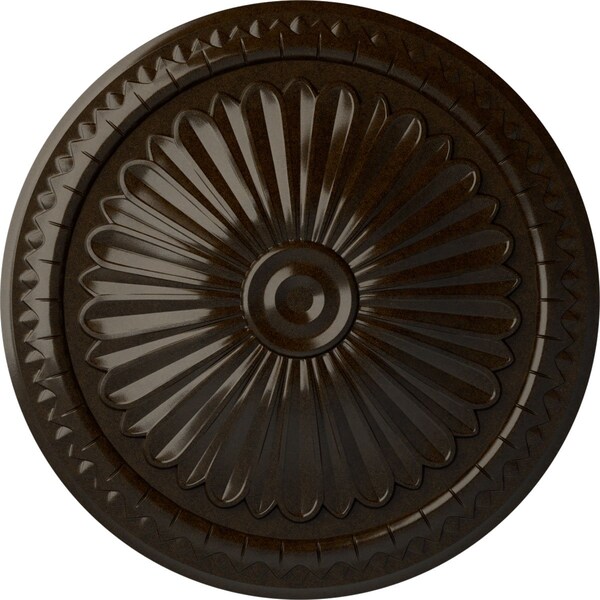 Ekena Millwork Alexa Ceiling Medallion (Fits Canopies up to 3"), Hand-Painted Bronze, 15"OD x 1 3/4"P CM14AXBZS - main